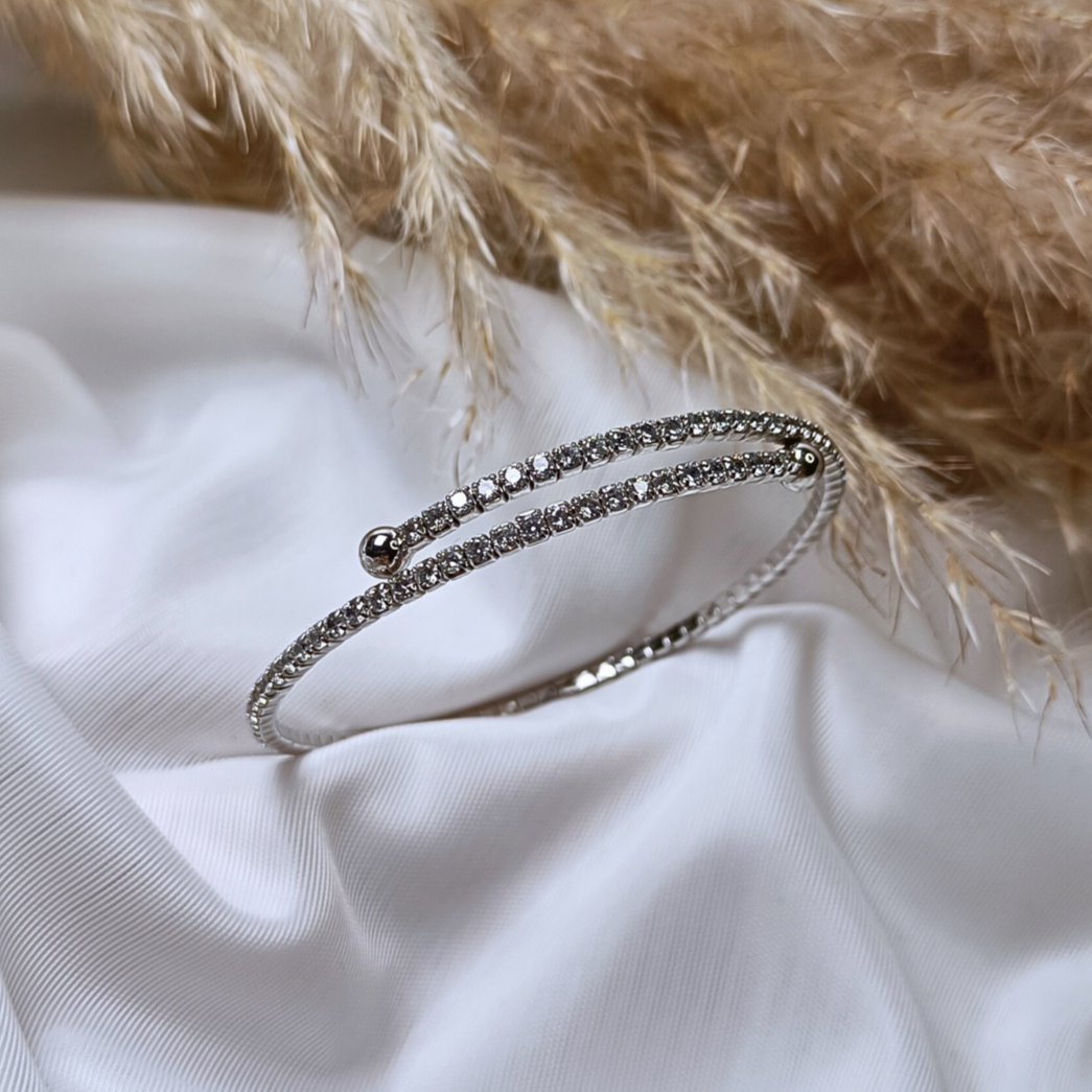 Esra Bracelet - Sterling zilveren armband volledig bezet met sprankelende zirkonen stenen voor een elegante en luxe uitstraling - Armona jewelry